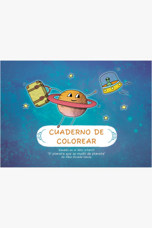 Cuaderno de colorear El planeta que se mudó de planeta - portada