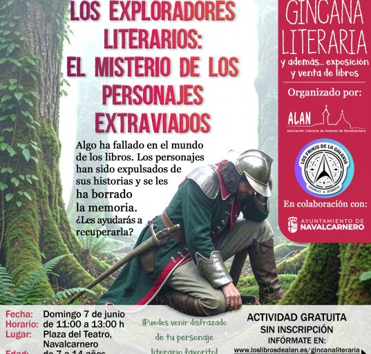 Cartel Gincana Literaria 7 junio-cuadrado-rrss