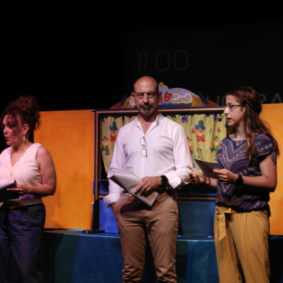 Raquel, José Luis y Alba presentando FELINA'24