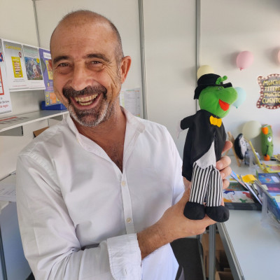 José Luis Tobaruela con su títere José Luis Tobaruela con su títere